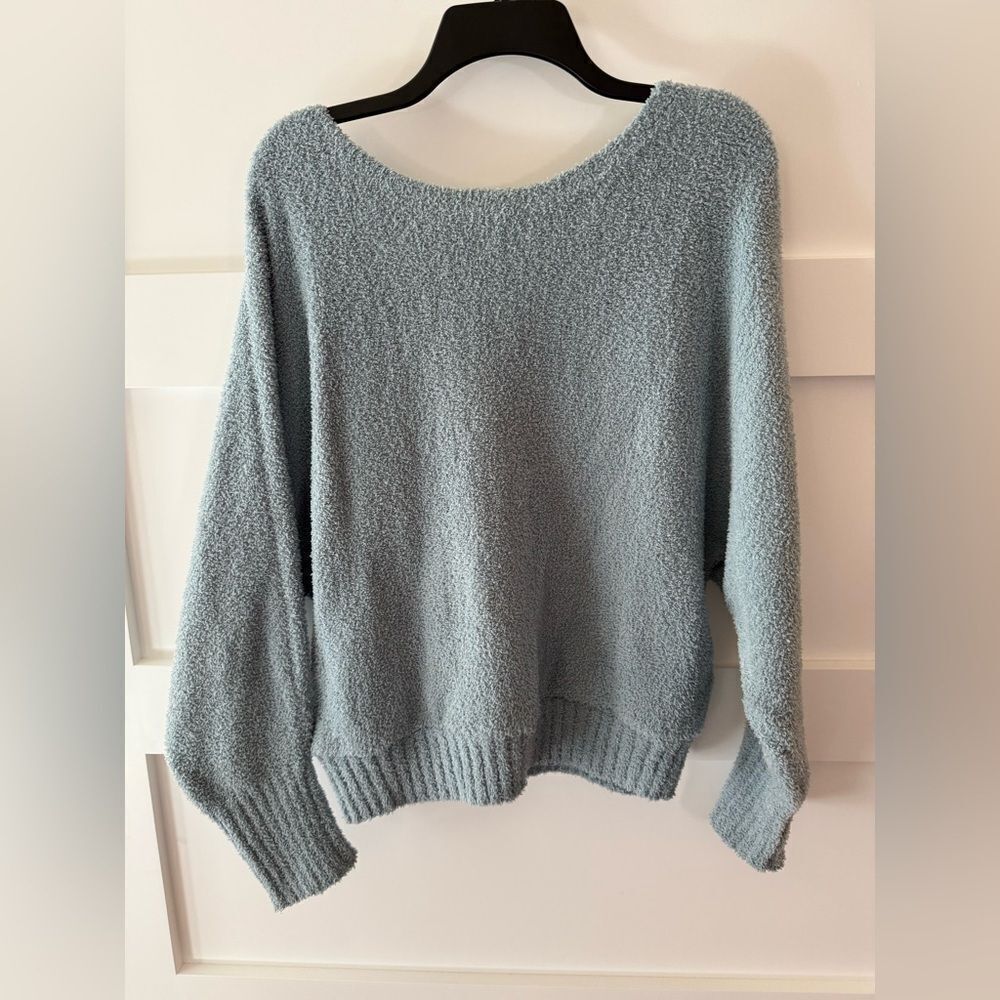 Express Fuzzy blue sweater lightweight